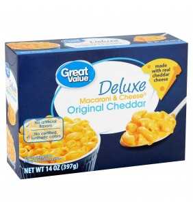Great Value Deluxe Original Cheddar Macaroni & Cheese, 14 oz