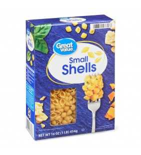 Great Value Small Shells Pasta, 16 oz