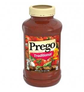 Prego Pasta Sauce, Traditional Italian Tomato Sauce, 45 Ounce PET Jar