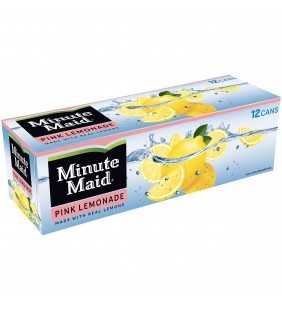 Minute Maid Pink Lemonade, Fruit Drink, 12 fl oz, 12 Pack