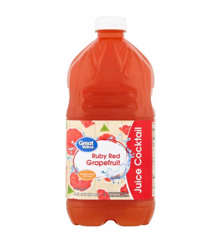 Great Value Ruby Red Grapefruit Juice Cocktail, 64 fl oz