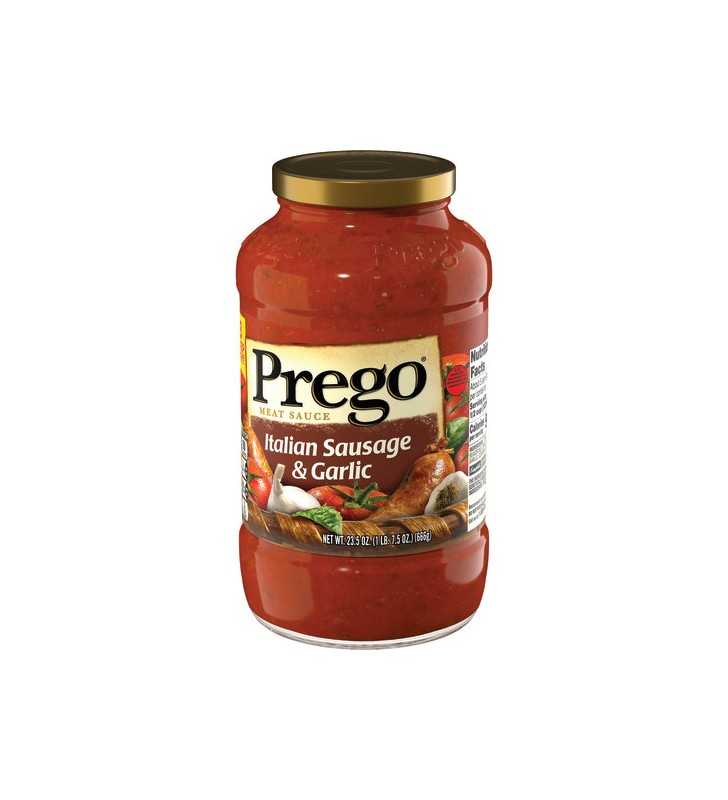 Prego Pasta Sauce, Tomato Sauce with Italian Sausage & Garlic,  Ounce  Jar