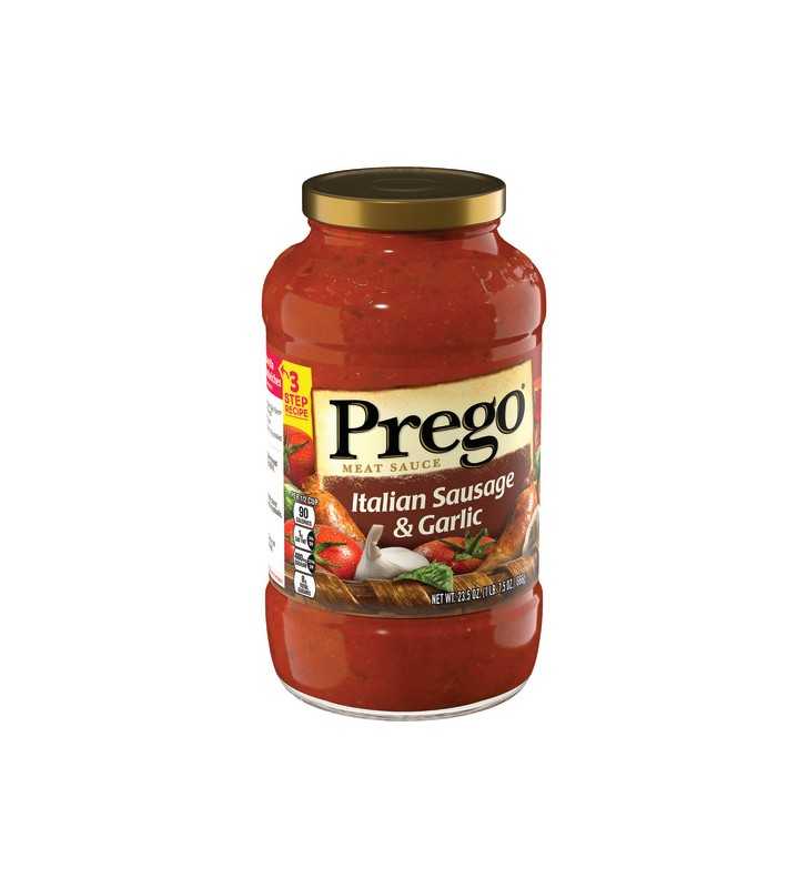 Prego Pasta Sauce, Tomato Sauce with Italian Sausage & Garlic, 23.5 Ounce  Jar