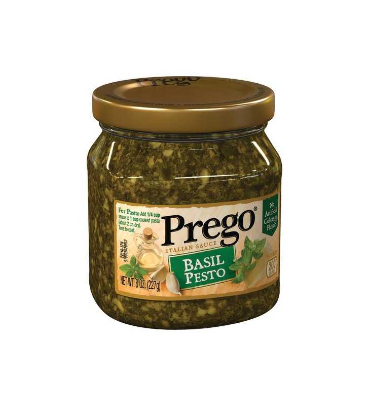 Prego Pasta Sauce, Basil Pesto Sauce, 8 Ounce Jar