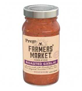 Prego Pasta Sauce, Farmers' Market Tomato Sauce with Roasted Garlic, 23.5 Ounce Jar