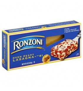 Ronzoni Oven Ready Lasagna Pasta, 8-Ounce Box