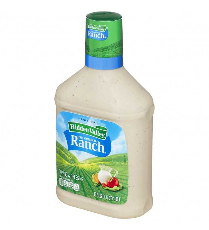 Hidden Valley Original Ranch Salad Dressing & Topping, Gluten Free, Keto-Friendly - 36 Ounce Bottle