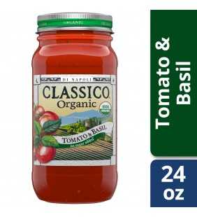 Classico Di Napoli Organic Tomato and Basil Pasta Sauce, 24 oz Jar