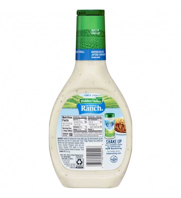 Hidden Valley Original Ranch Salad Dressing & Topping - Gluten Free - 8 fl  oz