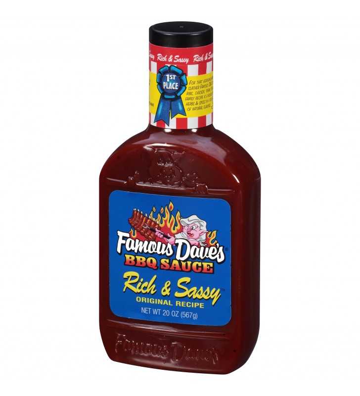 Famous Dave's Rich & Sassy BBQ Sauce 20 Oz. Plastic Bottle