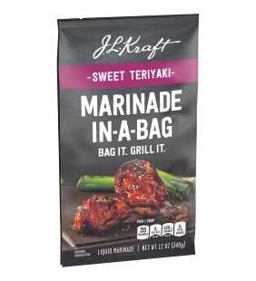 J.L. Kraft Marinades Sweet Teriyaki Marinade-in-a-Bag Liquid Marinade, 12 oz Bag