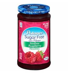 Polaner Sugar Free Seedless Raspberry With Fiber, 13.5 Oz