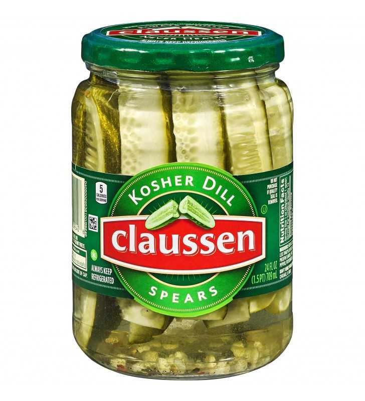 Claussen Kosher Dill Pickle Spears, 24 fl oz Jar