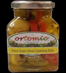 Ortomio Pitted Green Olives Calabrese Style