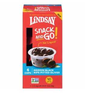 Lindsay Snack and Go! Medium Black Pitted Olives