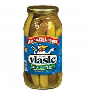 Vlasic Kosher Dill Spears Pickles 80 Oz