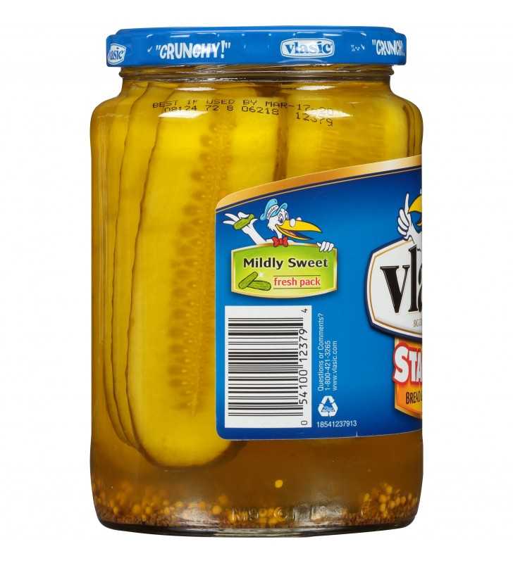 Vlasic Stackers Bread Butter Pickles 24 Fl Oz Jar