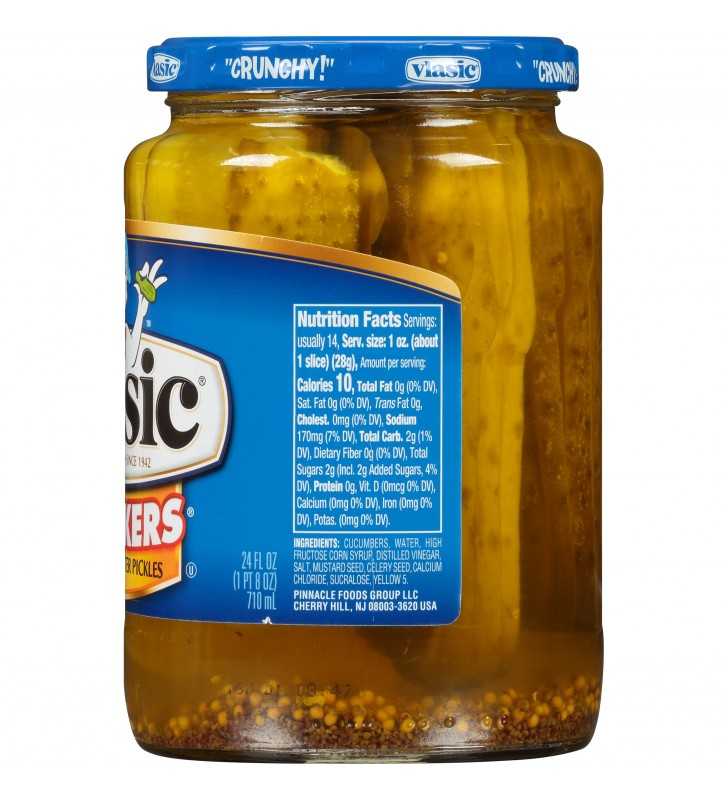 Vlasic Stackers Bread Butter Pickles 24 Fl Oz Jar