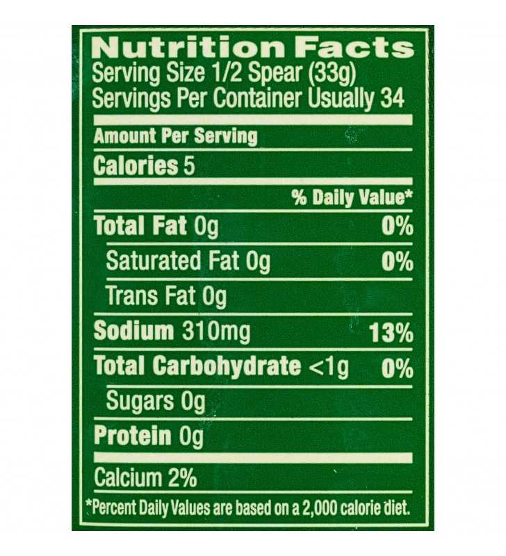 41 claussen pickle nutrition facts label candle design