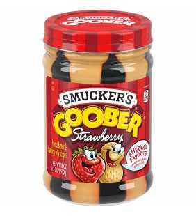 Smucker's Goober Peanut Butter and Strawberry Stripes, 18-Ounce