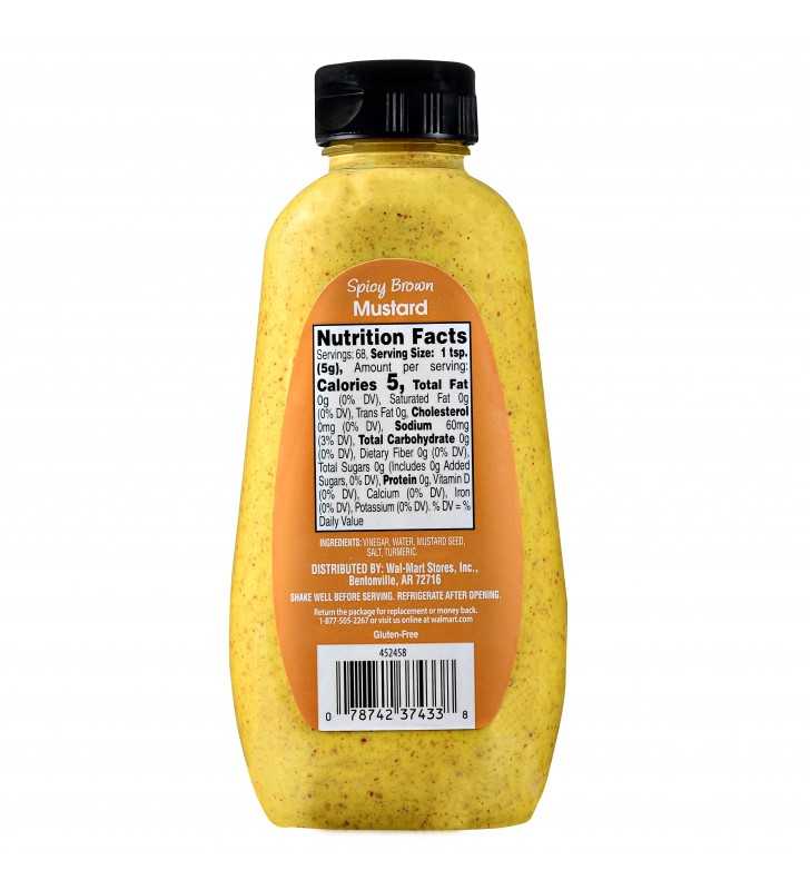 Great Value Spicy Brown Mustard, 12 oz