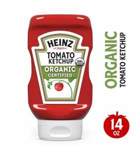 Heinz Organic Certified Tomato Ketchup, 14 oz. Bottle