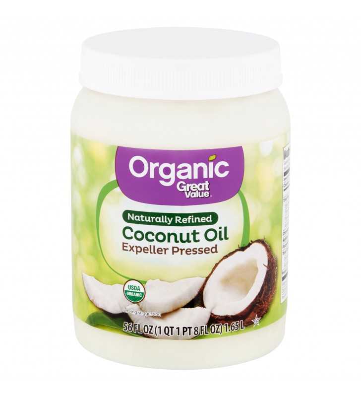 Great Value Organic Naturally Refined Coconut Oil, 56 fl oz