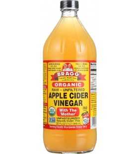 Bragg Organic Apple Cider Vinegar, Raw & Unfiltered, 32 Fl Oz