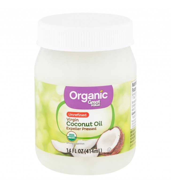 Great Value Organic Unrefined Virgin Coconut Oil, 14 fl oz