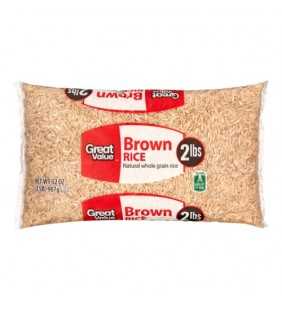 Great Value Natural Brown Long Grain Rice, 32 oz