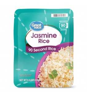 Great Value Jasmine Rice 90 Second Pouch, 8.8 oz