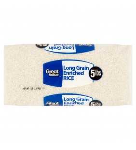 Great Value Long Grain Enriched Rice, 5 lbs