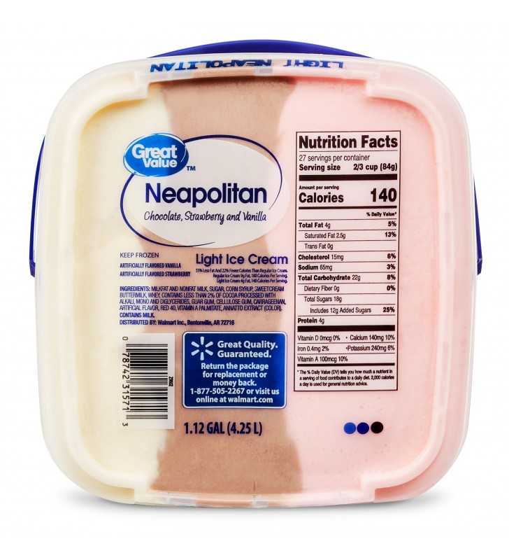 Great Value Neapolitan Ice Cream, 1 Gallon