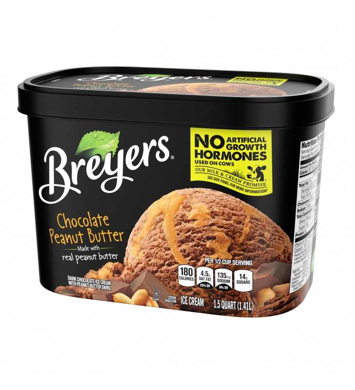 Breyers Original Ice Cream Chocolate Peanut Butter 48 oz