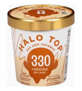 Halo Top Sea Salt Caramel Light Ice Cream Pint , 16 fl oz