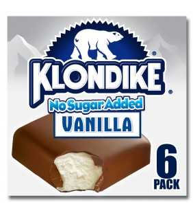 Klondike Ice Cream Bars Vanilla No Sugar Added 6 ct