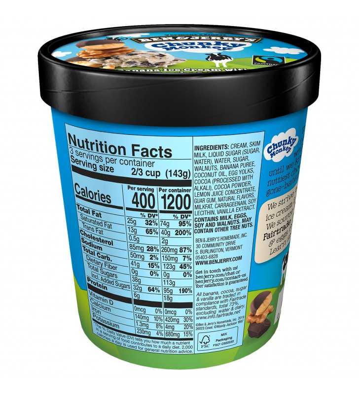 Ben & Jerry's Chunky Monkey Ice Cream, 16 Oz