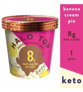 Halo Top Banana Cream Pie Frozen Dessert Pint , 16 fl oz