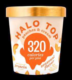 Halo Top Peaches & Cream Light Ice Cream, 1.0 PT