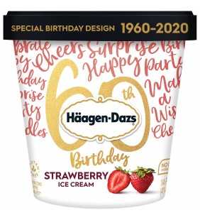 HAAGEN-DAZS Ice Cream, Strawberry, 14 fl. oz. Cup | No GMO Ingredients | No rBST | Gluten Free