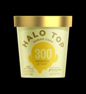 Halo Top Lemon Cake Light Ice Cream Pint , 16 fl oz