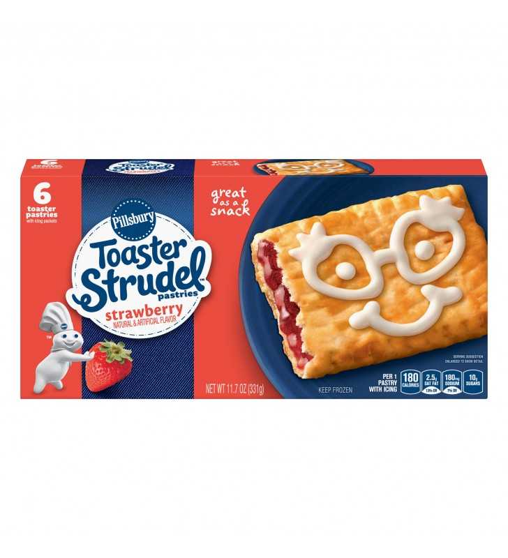 Pillsbury Toaster Strudel Strawberry Toaster Pastries, 6 Ct, 11.7 oz