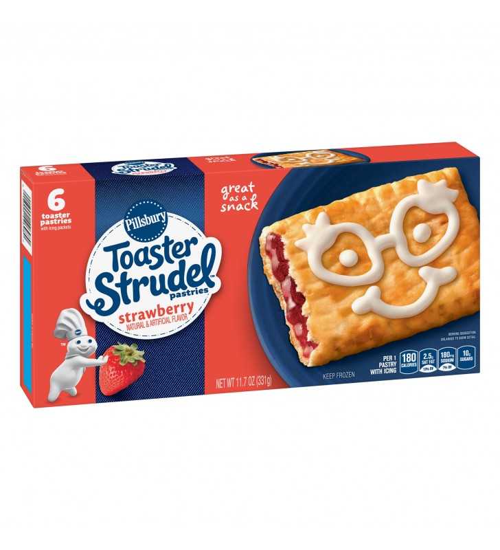 Pillsbury Toaster Strudel Strawberry Toaster Pastries, 6 Ct, 11.7 oz