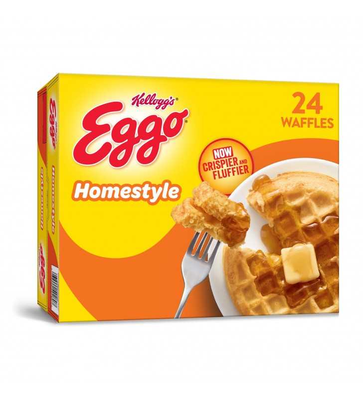 Kellogg's Eggo, Frozen Waffles, Homestyle, Family Pack, 2 Ct, 29.6 Oz