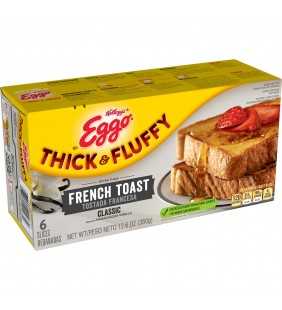 Kellogg's Eggo Thick and Fluffy, Frozen French Toast, Classic, 6 Ct, 12.6 Oz