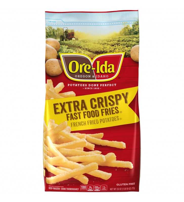 Ore-Ida Extra Crispy Fast Food French Fries Fried Frozen Potatoes