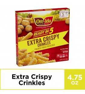 Ore-Ida Ready in 5 Extra Crispy Crinkles Fries, 4.75 oz Box