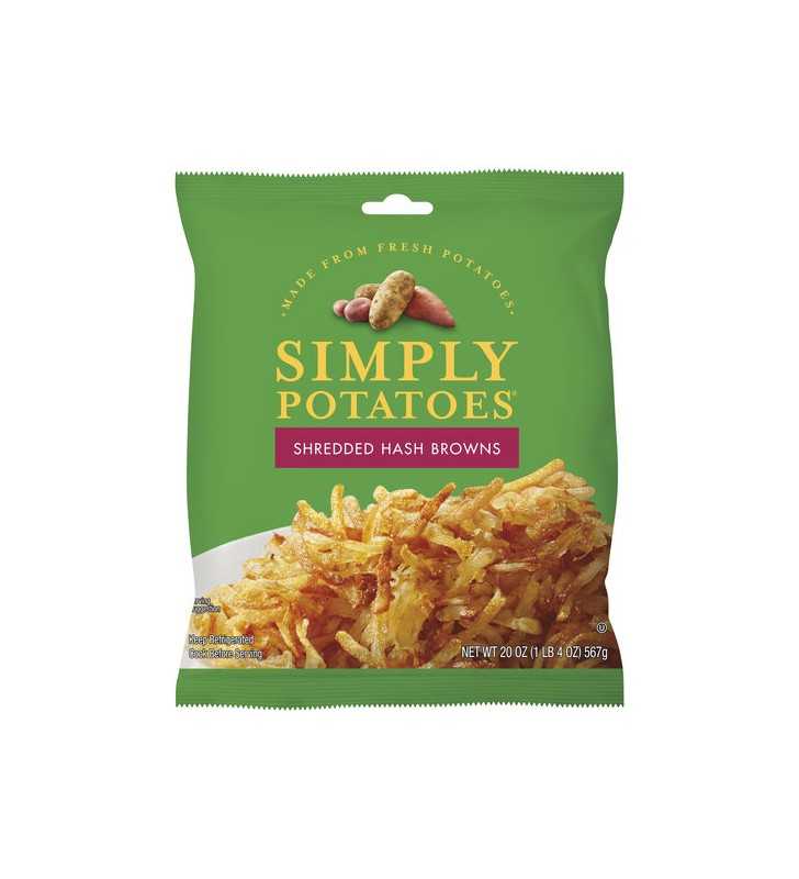 Crystal Farms, Simply Potatoes Shredded Hash Browns, 20 Oz.