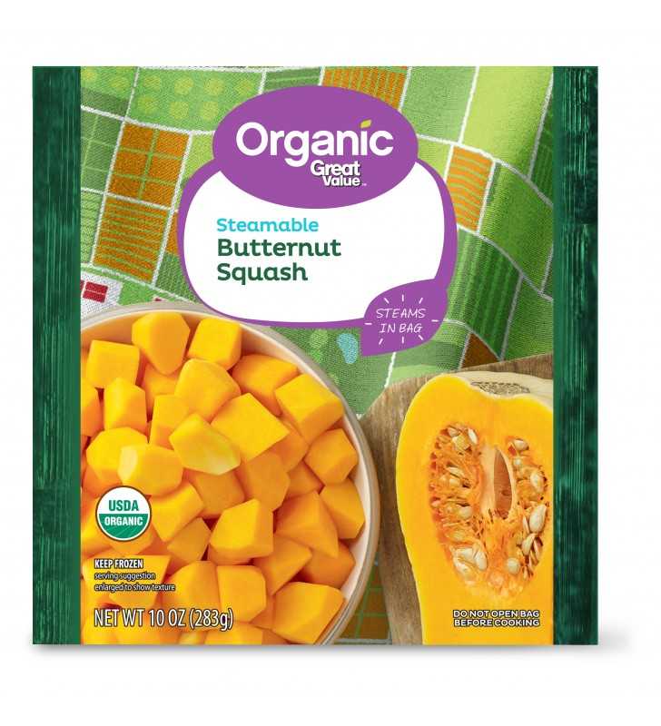 Great Value Organic Steamable Butternut Squash, 10 oz