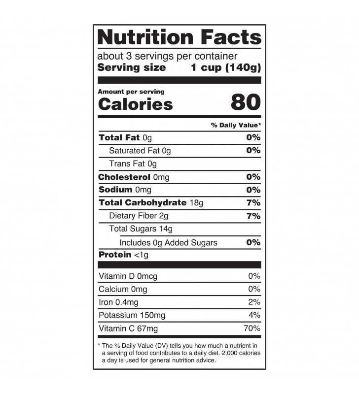 Pineapple Chunks, frozen Nutrition Facts - Eat This Much